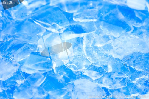 Image of salt, ice and blue water