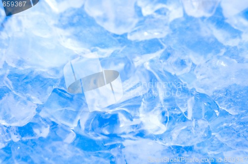 Image of salt, ice and blue water