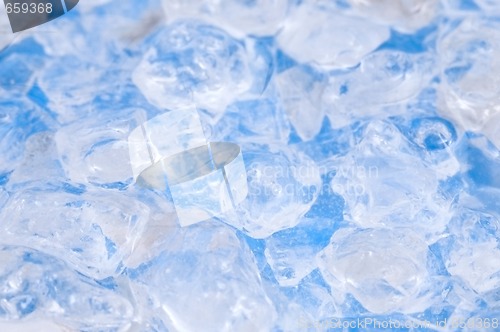 Image of salt, ice and blue water