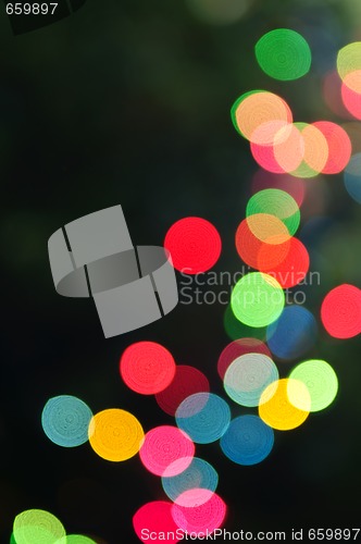 Image of Blurred Christmas lights