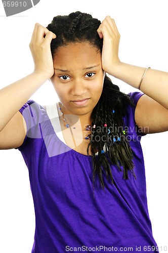 Image of Teenage girl frustrated