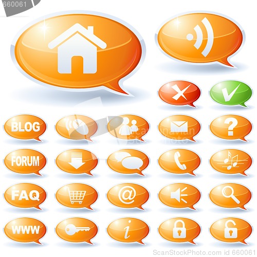 Image of Internet speech bubbles collection