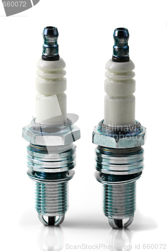 Image of Two spark plugs for car's engine