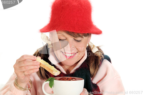 Image of Dipping Bread In Soup