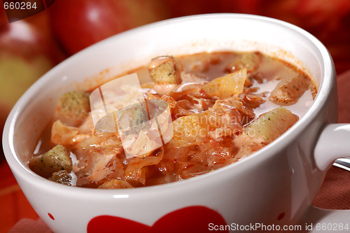 Image of Red cabbage soup (sauerkraut)