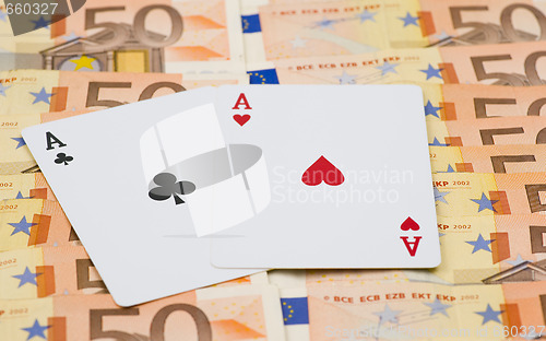 Image of 2 aces 50 euro bills