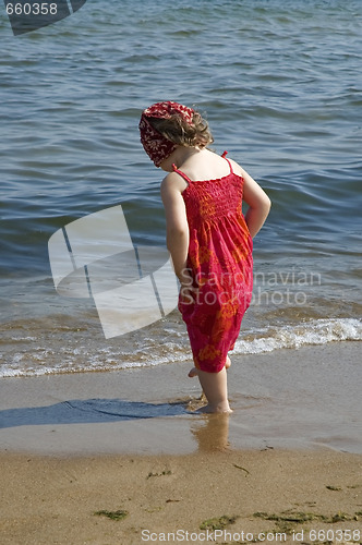 Image of sweet girl on the beach