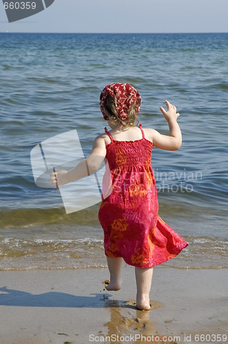 Image of sweet girl on the beach