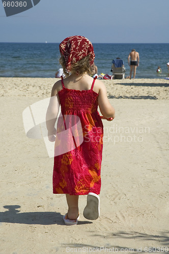 Image of sweet girl on the beach