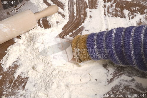 Image of baking first christmas cookies