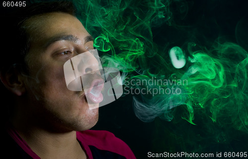 Image of smoking man 