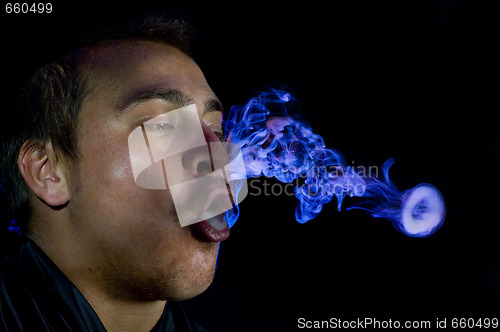 Image of smoking man 