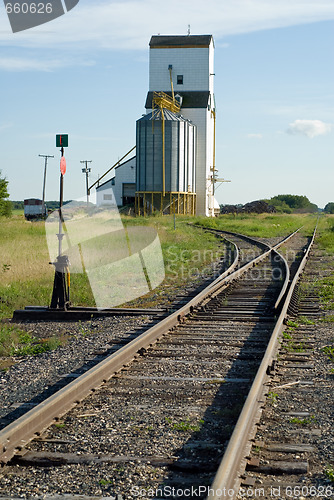 Image of Grain Elevator Near Tracks