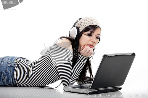 Image of Listen Music with a Laptop