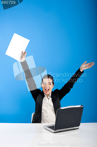 Image of Happy businesswoman