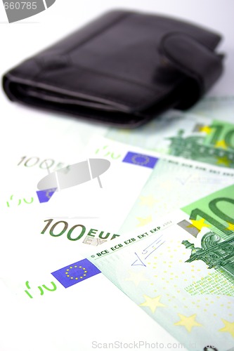 Image of euro and a leather purse