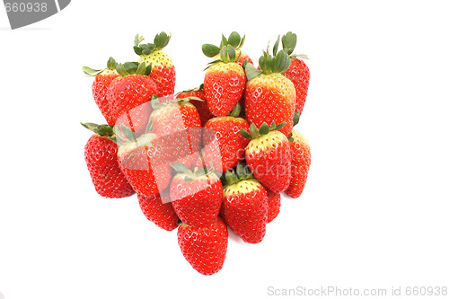 Image of strawberries as heart