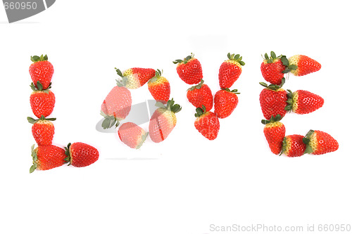 Image of strawberries as love