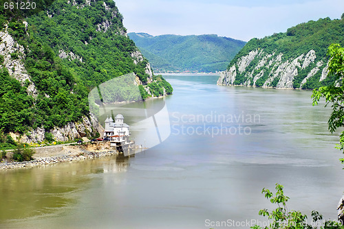 Image of Danube canyon between Serbia and Romania