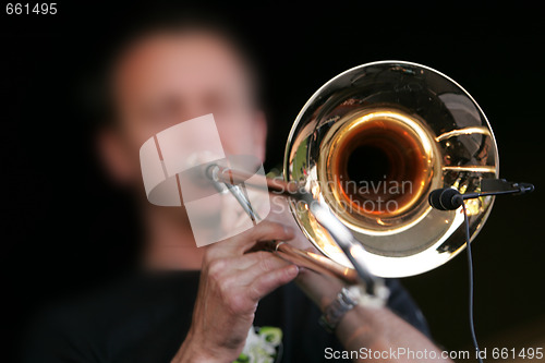 Image of Brass slide trombone