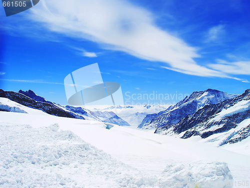 Image of Interlaken Switzerland Snow Mountain