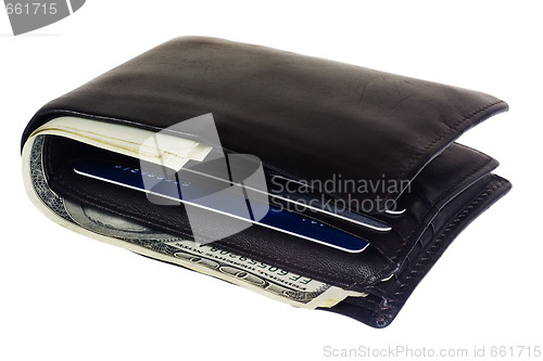 Image of Wallet with credit cards and cash