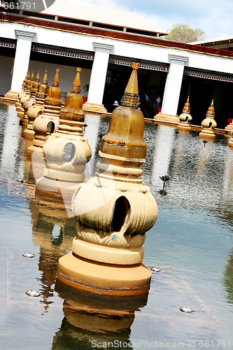 Image of Asian water garden.