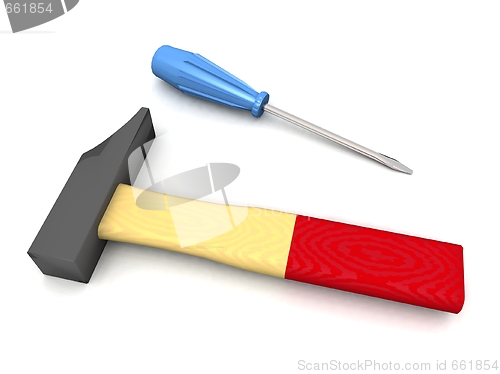Image of Hammer and Screwdriver