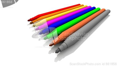 Image of Colored Felt-Tips