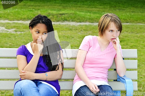 Image of Bored teenage girls