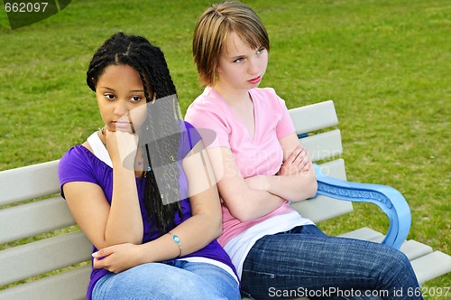 Image of Bored teenage girls