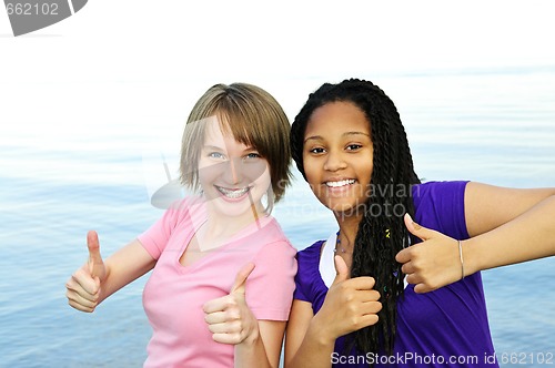 Image of Happy girlfriends