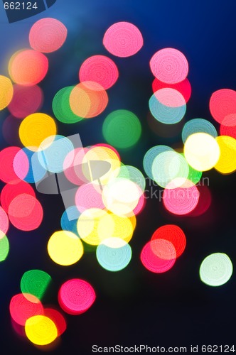 Image of Blurred Christmas lights