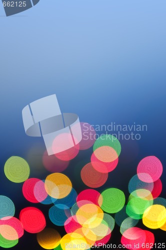 Image of Blurred Christmas lights