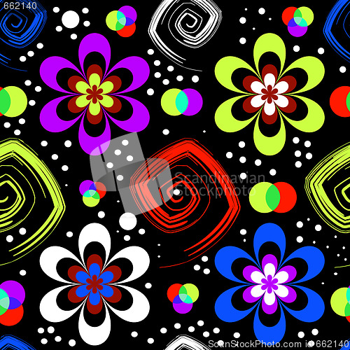 Image of Abstract seamless floral pattern