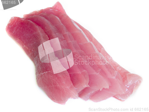 Image of Isolated Tuna Slices