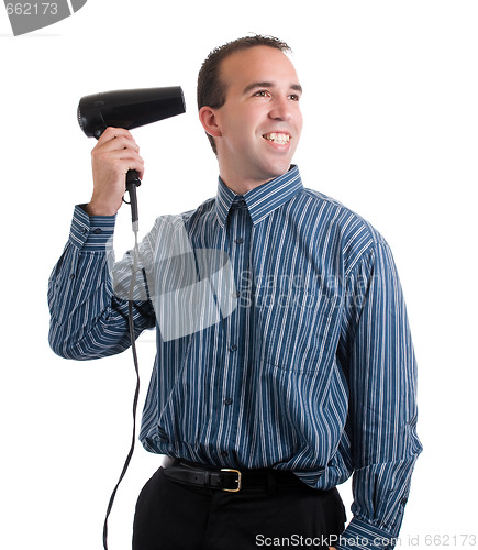 Image of Man with Hot Air Dryer