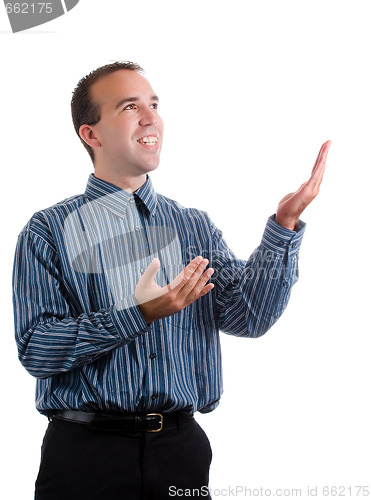 Image of Isolated Man Showing
