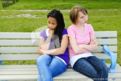 Image of Bored teenage girls