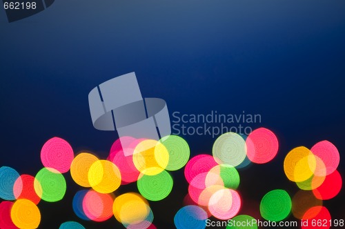 Image of Blurred Christmas lights