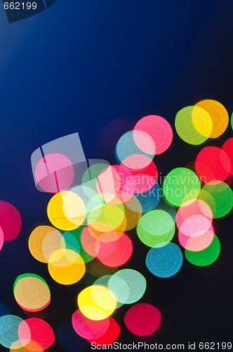 Image of Blurred Christmas lights