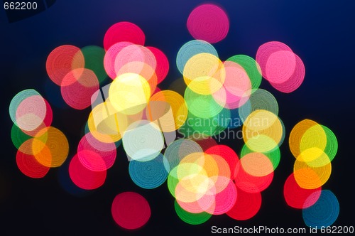 Image of Blurred Christmas lights