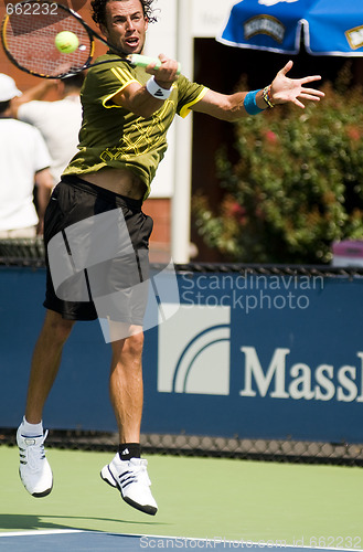 Image of editorial Lester Cook forehand us open 2009