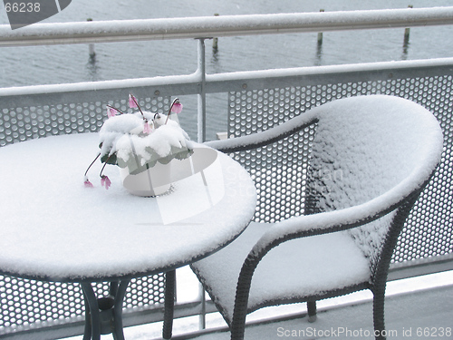 Image of Balcony in wintersnow