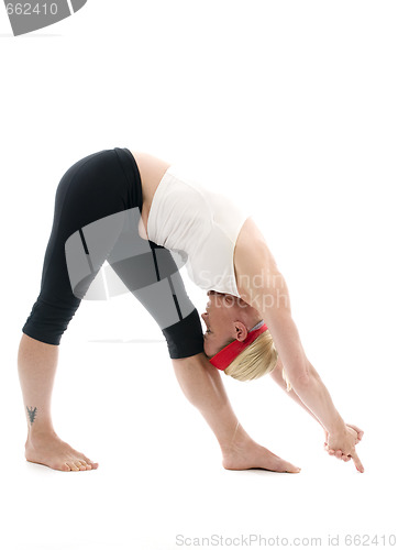 Image of standing separate head to knee yoga pose