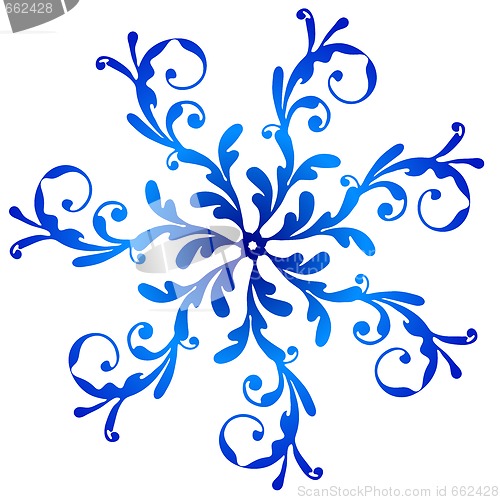 Image of Blue vintage snowflake