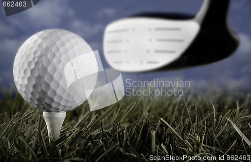 Image of Golf ball in grass