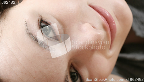 Image of Woman with green eyes