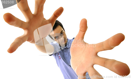 Image of Man reaching something