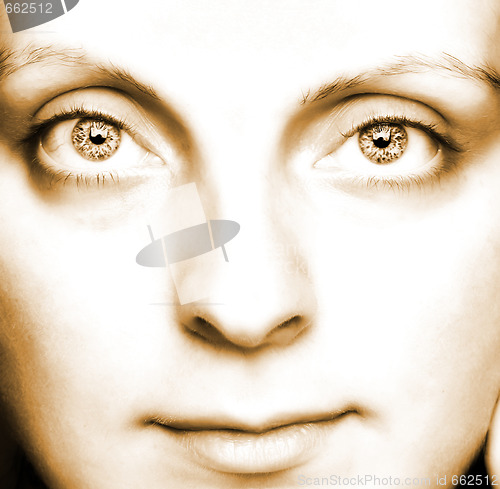 Image of Close-up of a beautiful girl's face